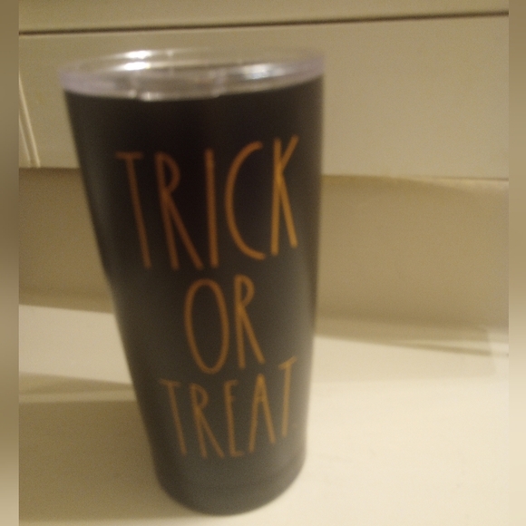 Rae Dunn Trick Or Treat Metal Travel Mug With Lid - Picture 1 of 5